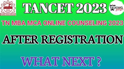 tancet counselling 2023 registration